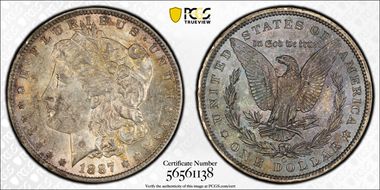 1887-O $1 AU58