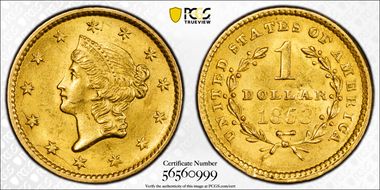 1853 G$1 MS63