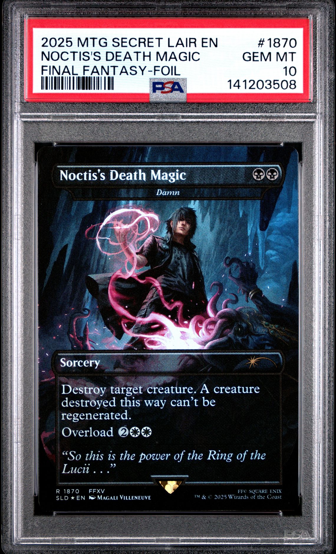 2025 MTG MAGIC THE GATHERING SECRET LAIR DROP FINAL FANTASY-FOIL #1870 Noctis's Death Magic front
