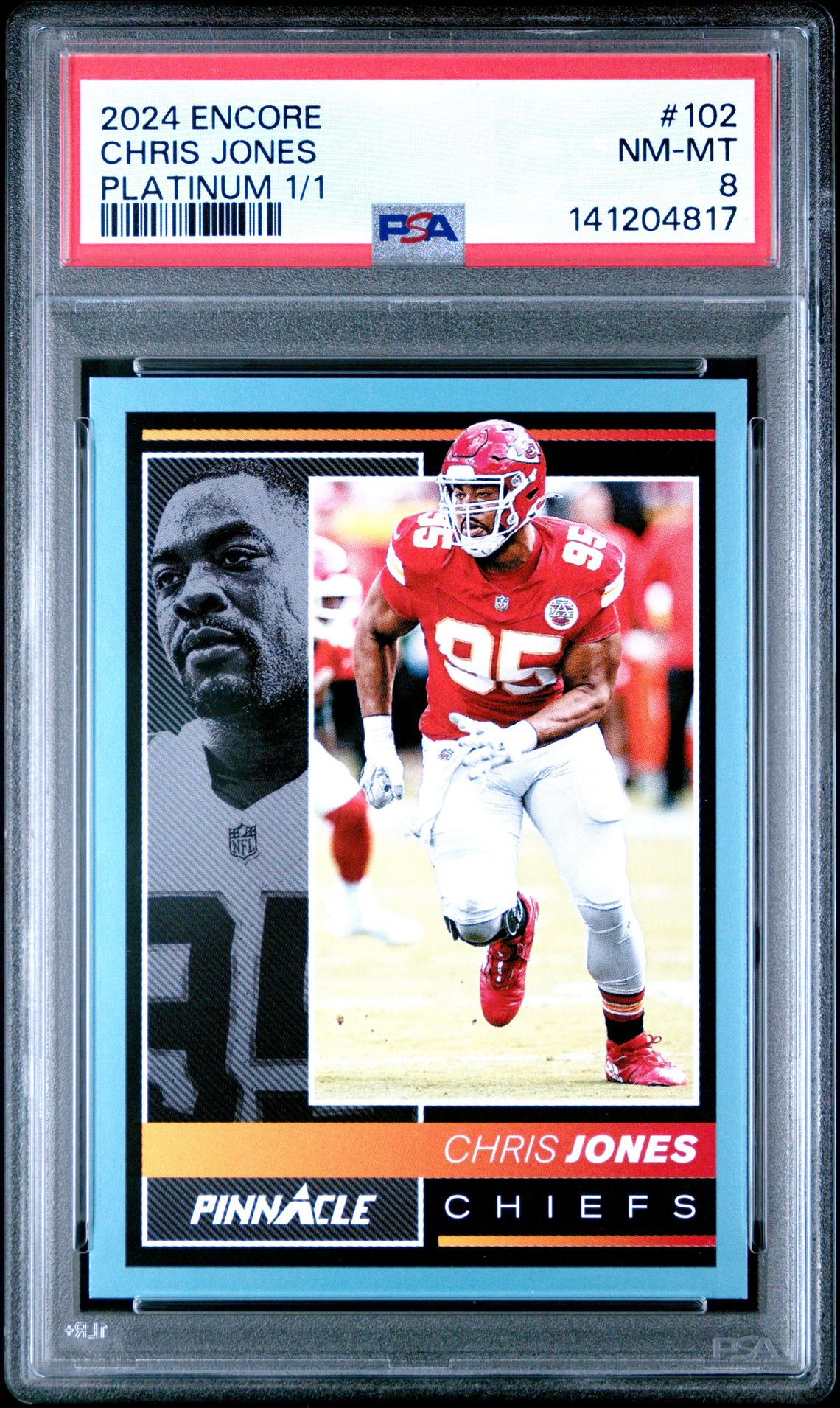 2024 Panini PANINI ENCORE PLATINUM 1/1 #102 Chris Jones front