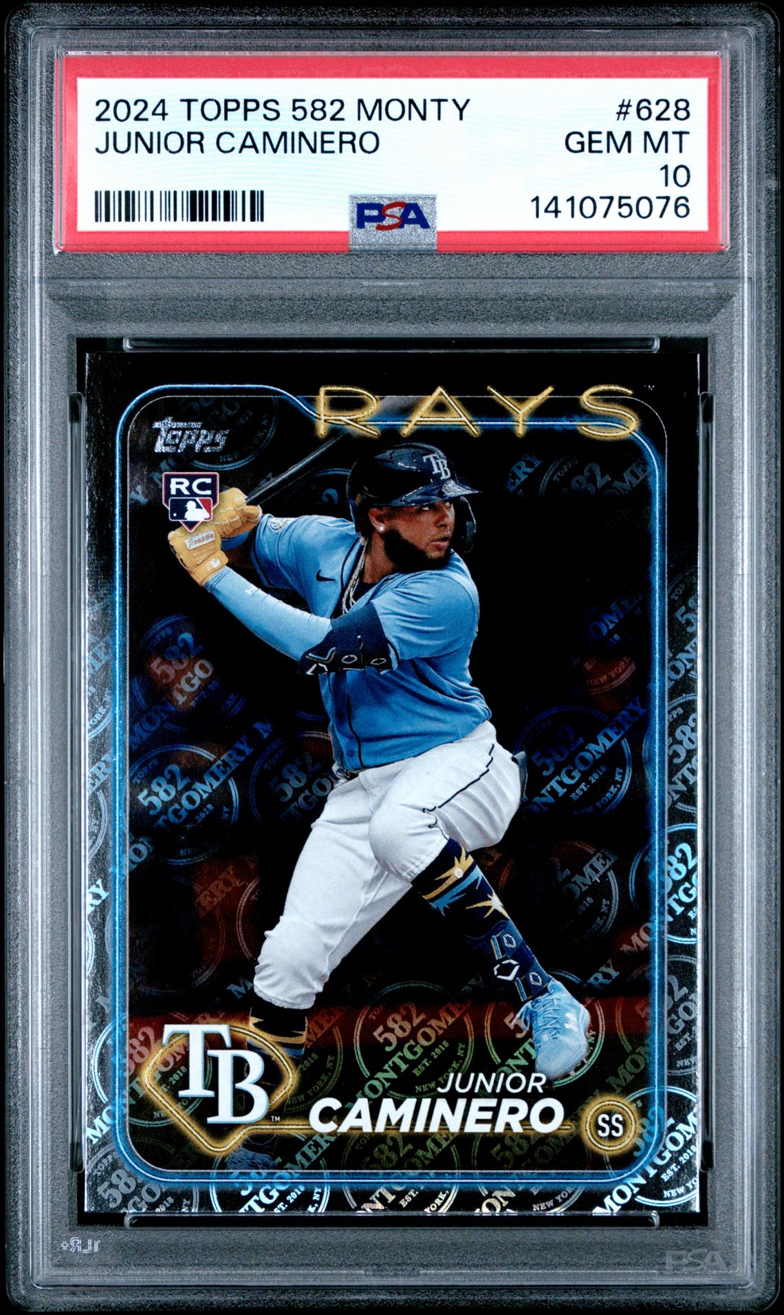 2024 Topps TOPPS 582 MONTGOMERY SET Sapphire #628 Junior Caminero front