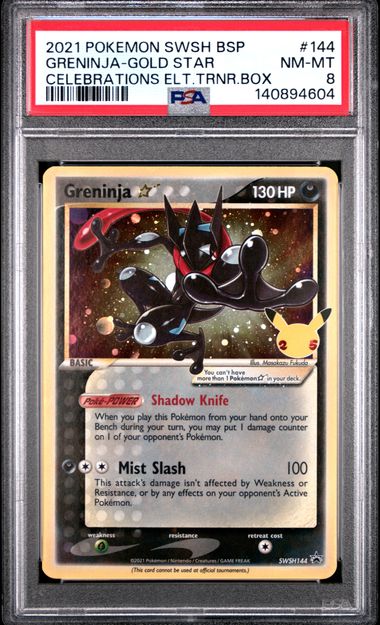 2021 Pokemon POKEMON SWSH BLACK STAR PROMO Gold Star #144 Greninja-Gold Star front