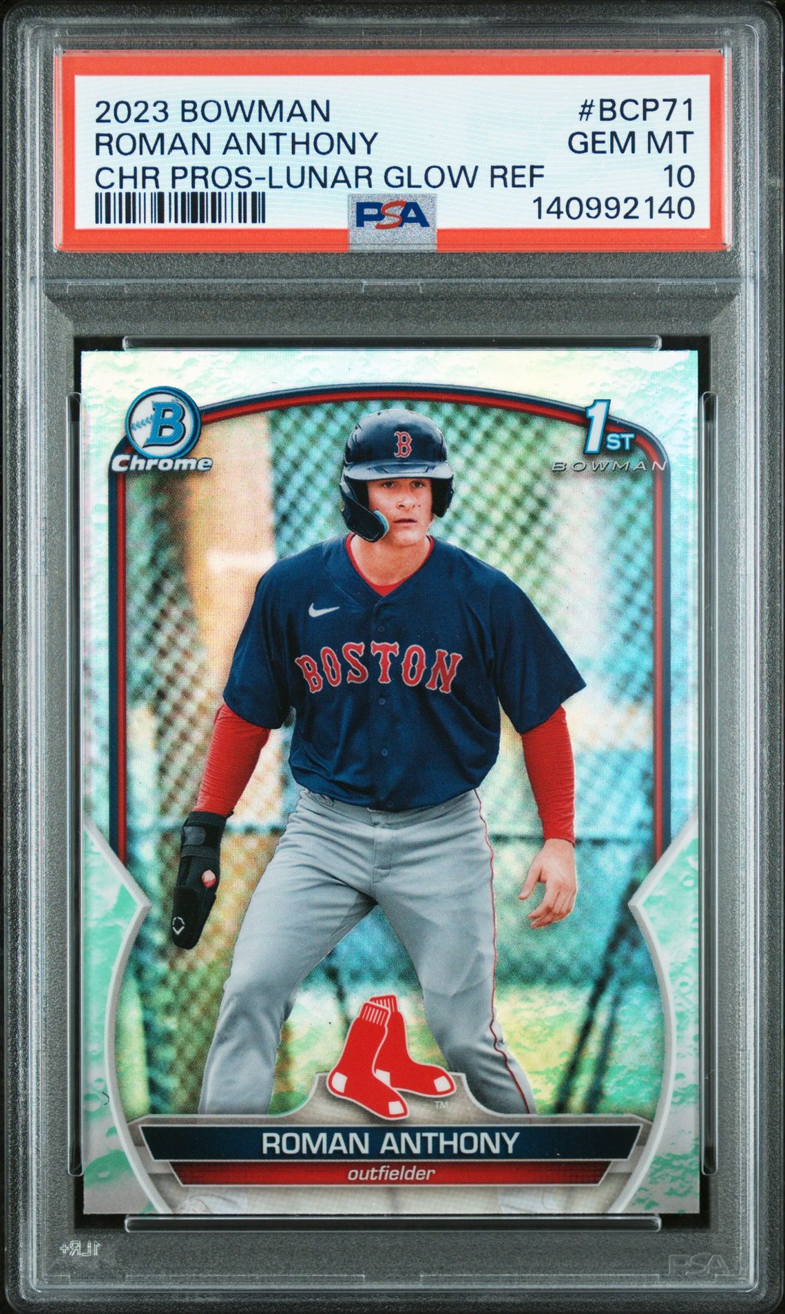2023 Bowman Chrome BOWMAN CHROME PROSPECTS CHR PROS-LUNAR GLOW REF #BCP71 Roman Anthony front
