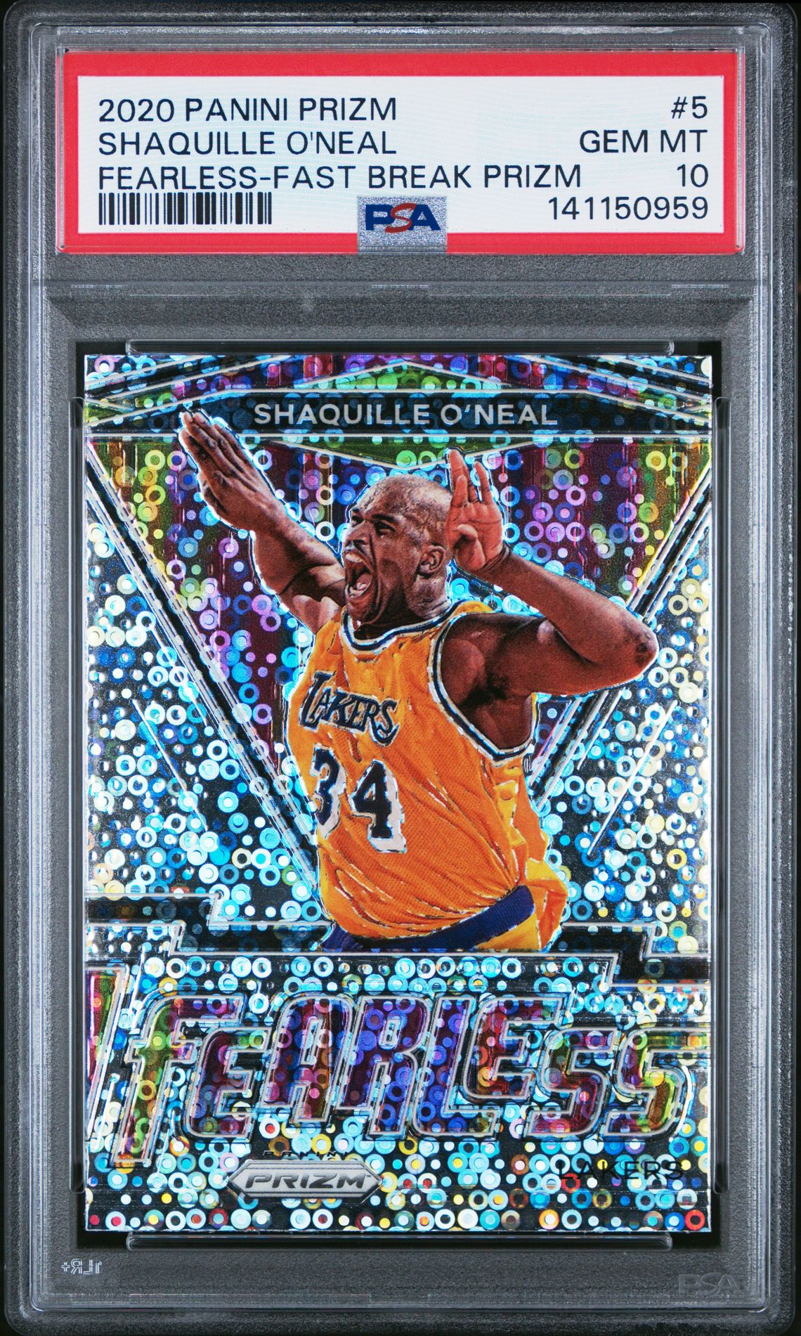 2020 Panini PANINI PRIZM FEARLESS FAST BREAK PRIZM #5 Shaquille O'Neal front