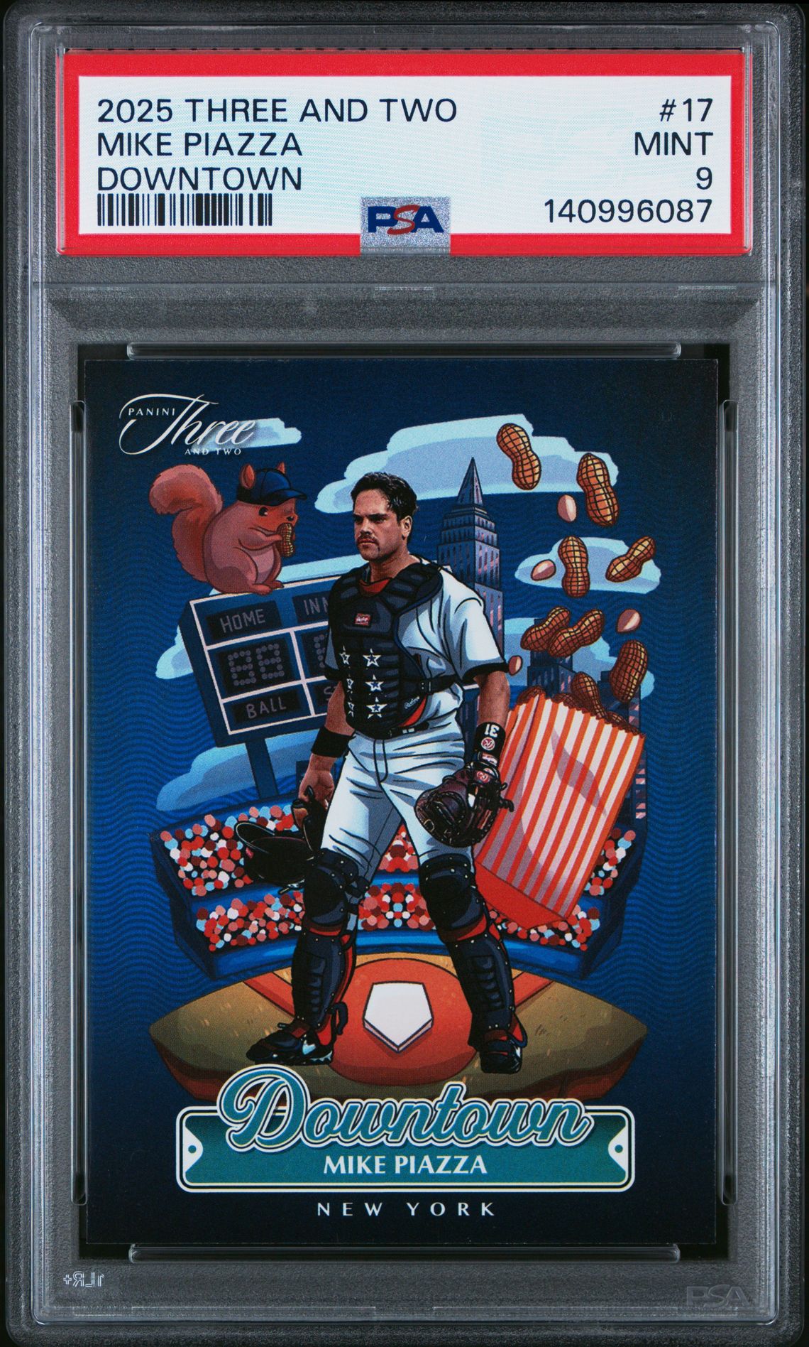 2025 Panini Three And Two Downtown Mike Piazza #17 Mint 9 front