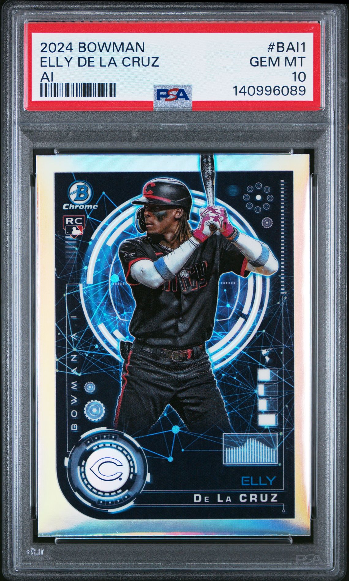2024 Bowman Bowman Ai Elly De La Cruz #Bai1 Gem Mt 10 front