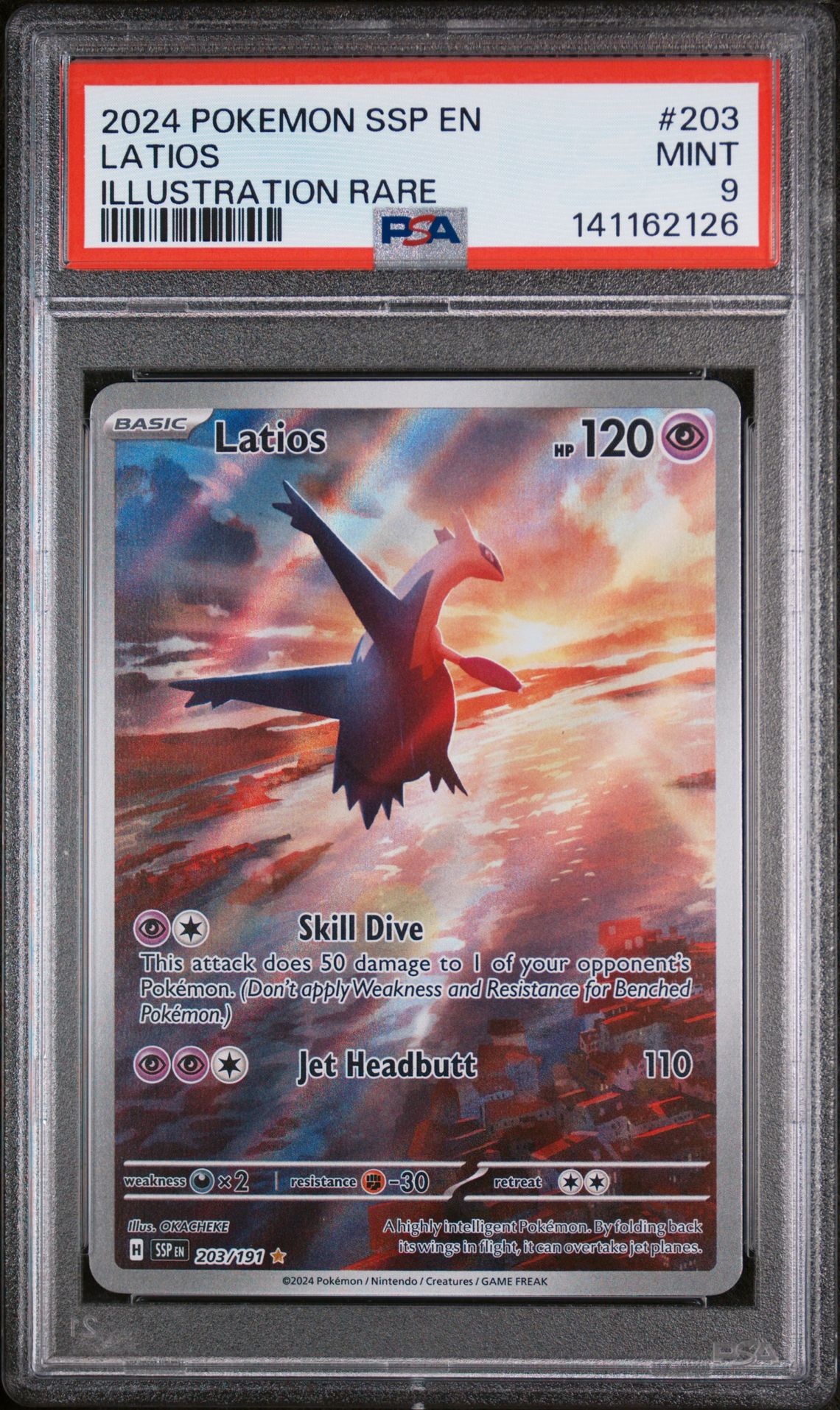 2024 Pokemon POKEMON SSP EN-SURGING SPARKS ILLUSTRATION RARE #203 Latios front