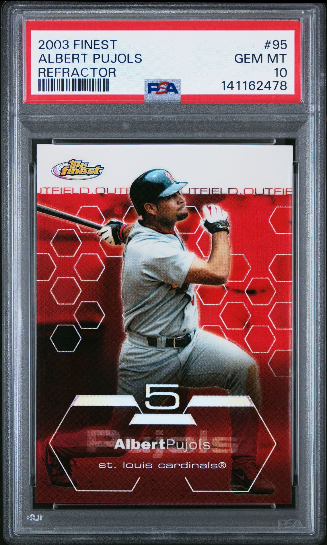 2003 Finest FINEST Refractor #95 Albert Pujols front