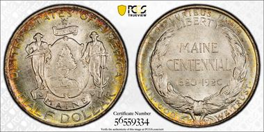1920 50C Maine MS67+ 