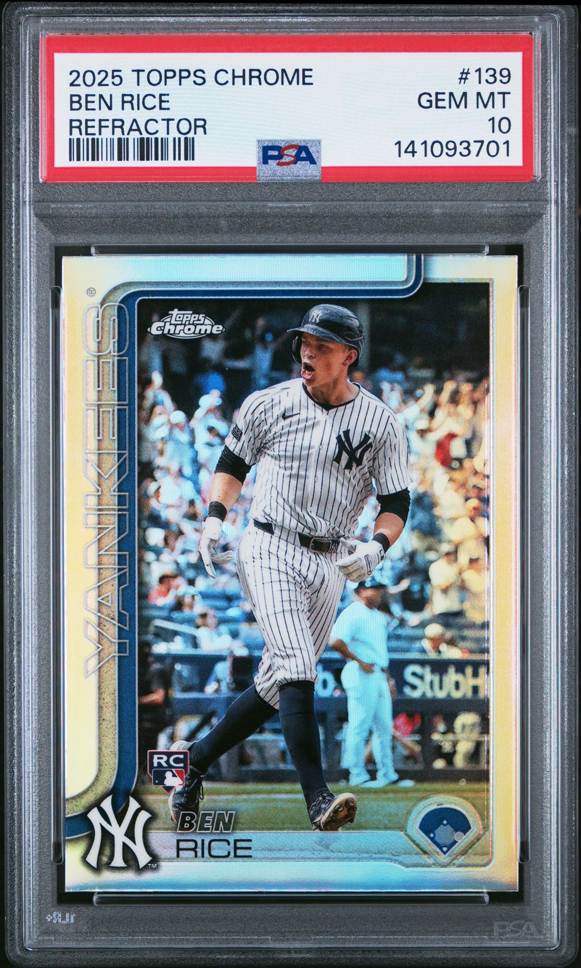 2025 Topps TOPPS CHROME Refractor #139 Ben Rice front