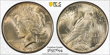 1934-S $1 MS64