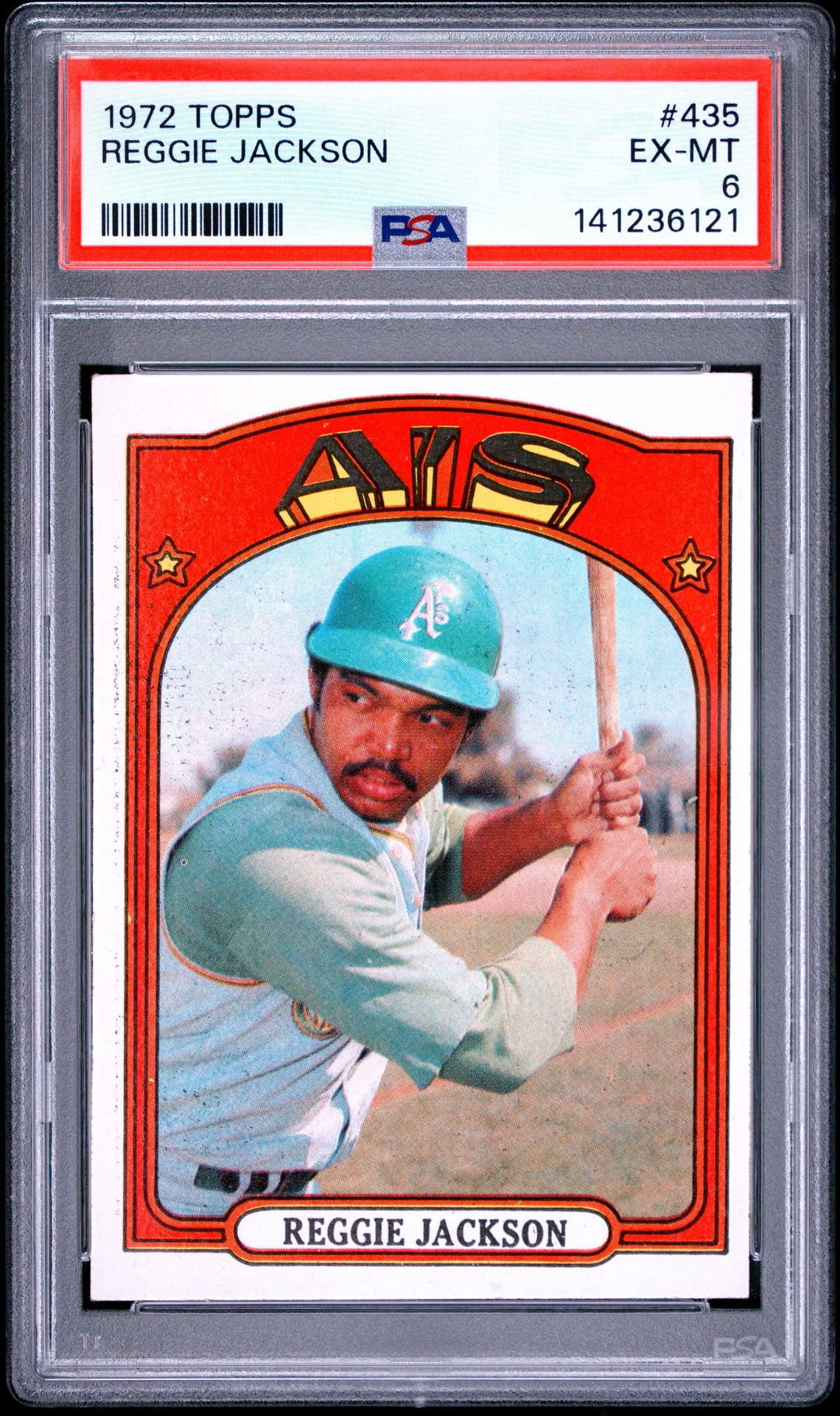 1972 Topps Reggie Jackson #435 Ex-Mt 6 front