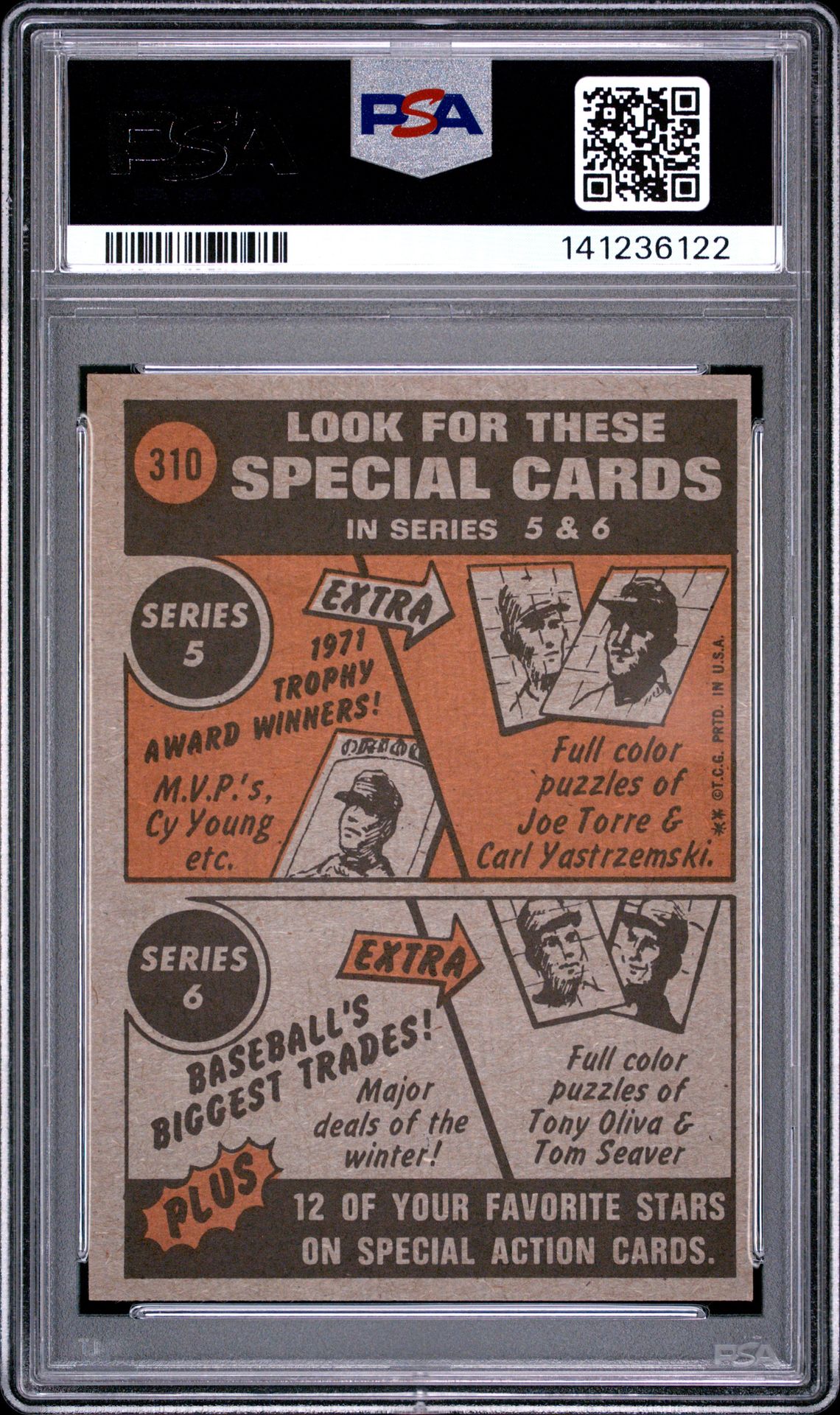 1972 Topps Roberto Clemente #310 (In Action) Ex-Mt 6 back