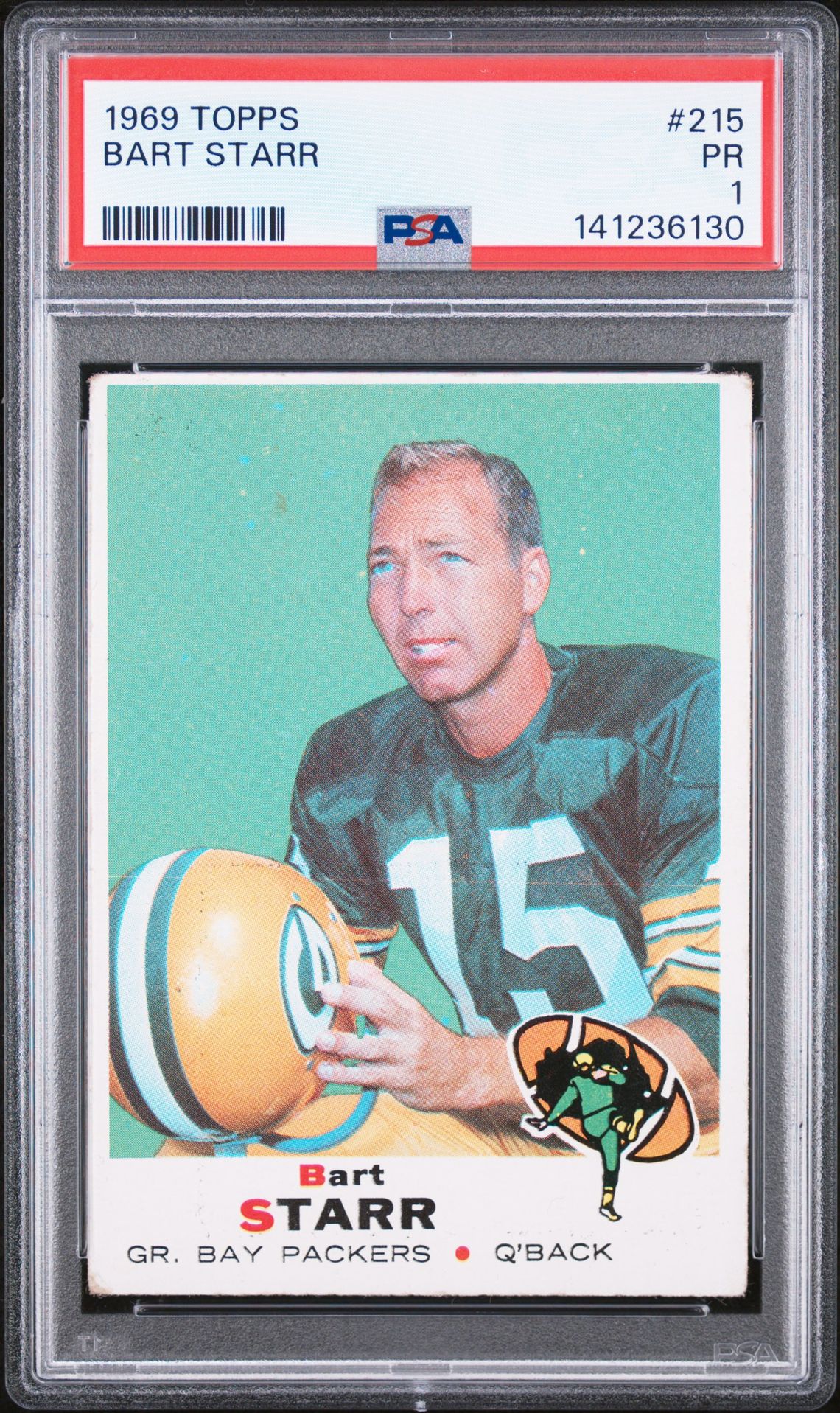 1969 Topps Bart Starr #215 Pr 1 front