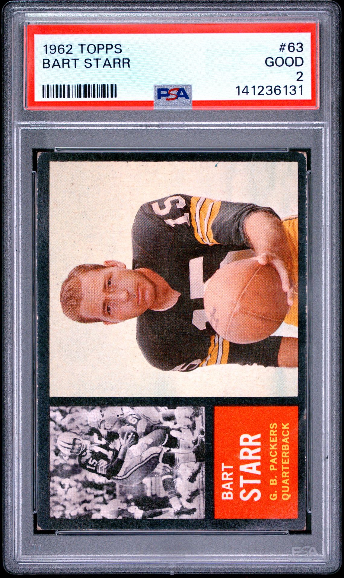 1962 Topps Bart Starr #63 Good 2 front