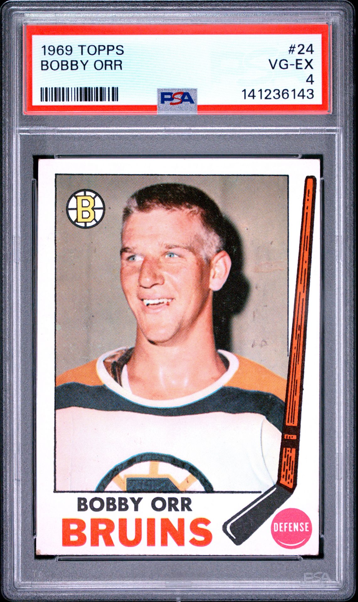 1969 Topps Bobby Orr #24 Vg-Ex 4 front
