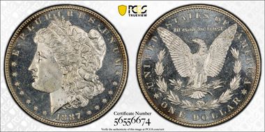 1887 $1 MS67DMPL