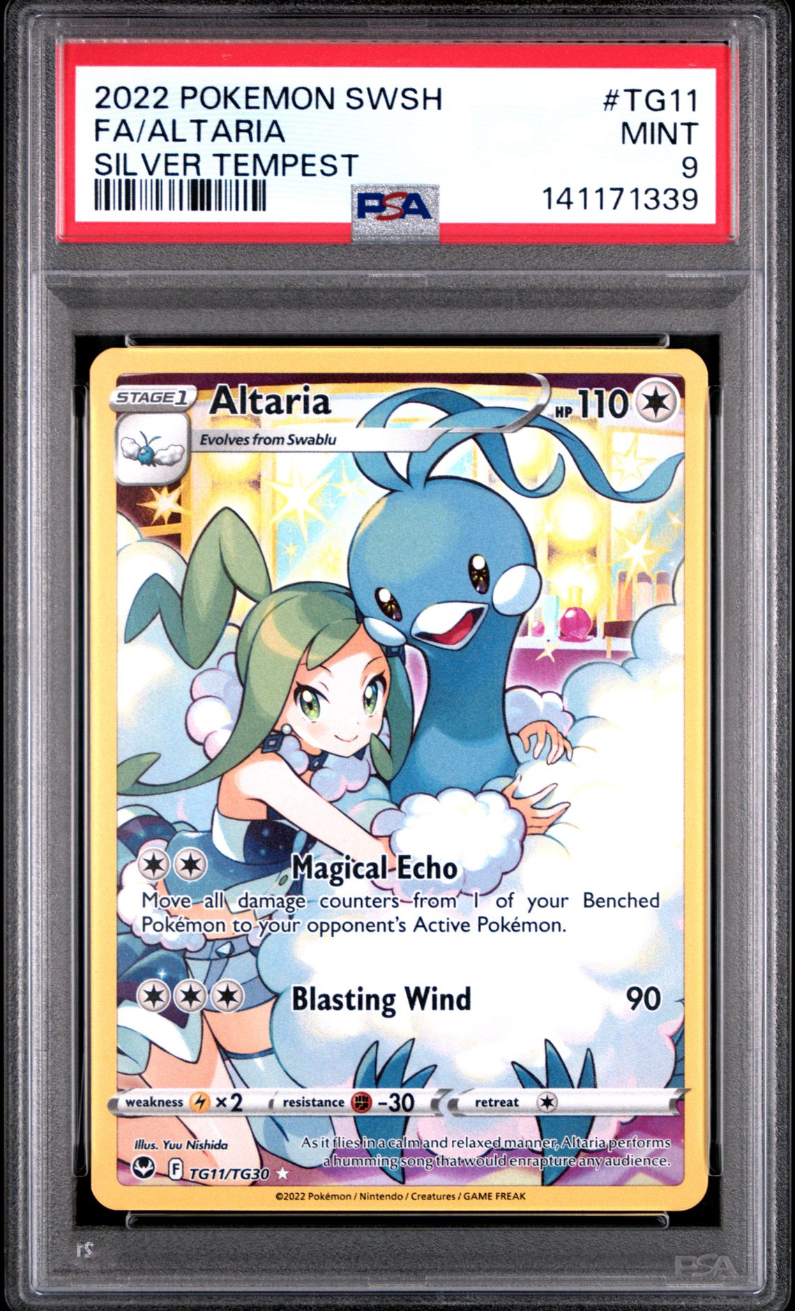 2022 Pokemon Sword & Shield Silver Tempest Fa/Altaria #Tg11 (Silver Tempest) Mint 9 front