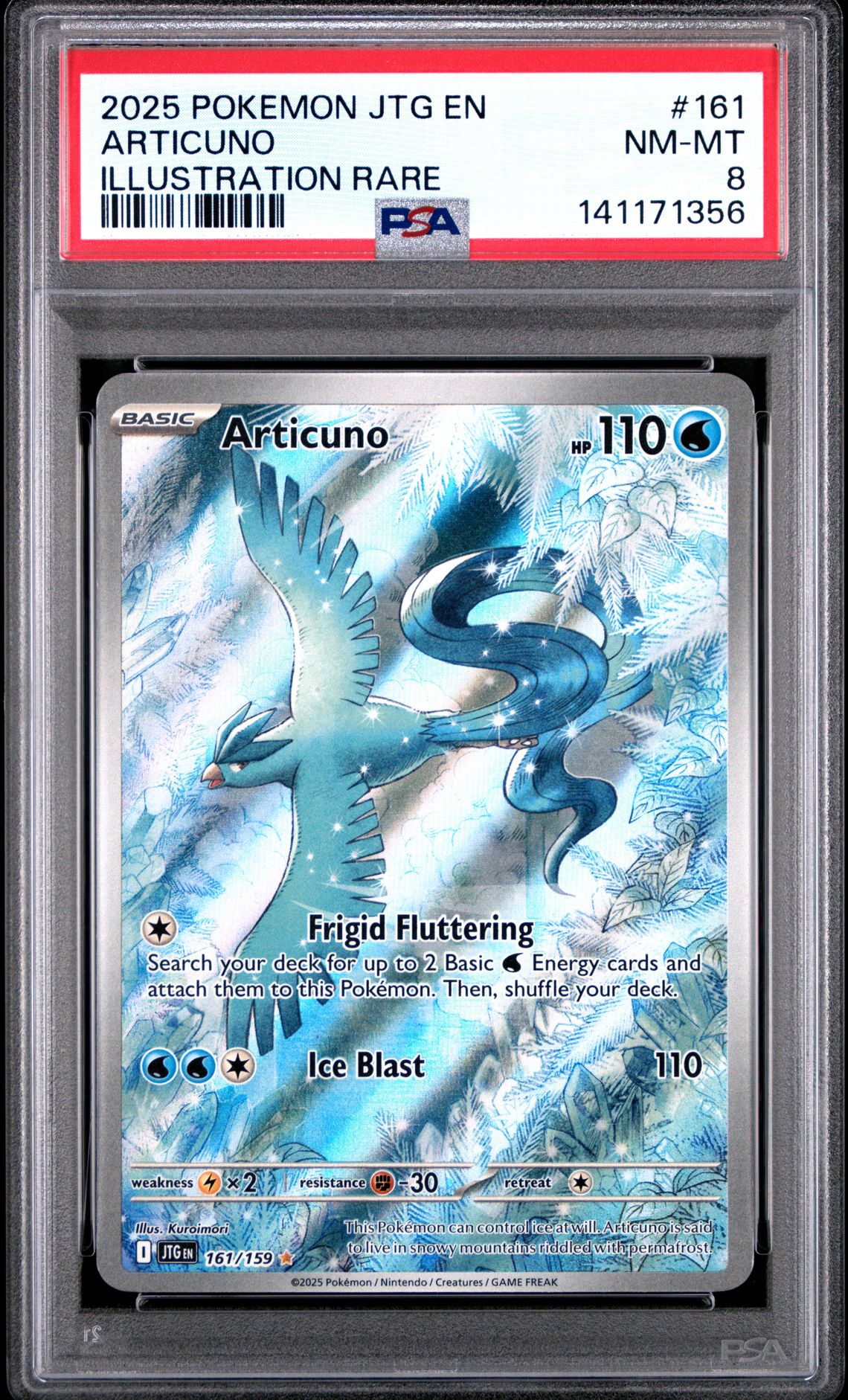 2025 Pokemon Jtg En-Journey Together Articuno #161 (Illustration Rare) Nm-Mt 8 front