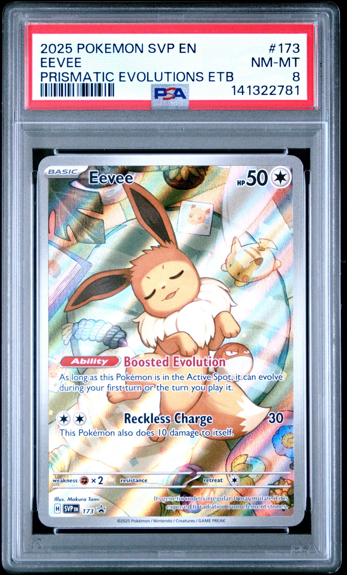 2025 Pokemon Svp En-Sv Black Star Promo Eevee #173 (Prismatic Evolutions Etb) Nm-Mt 8 front
