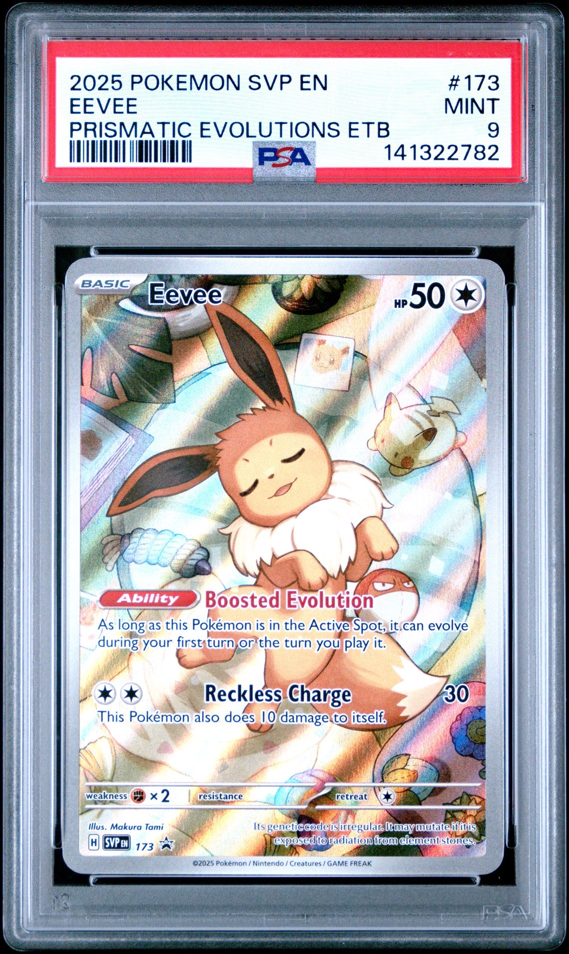 2025 Pokemon Svp En-Sv Black Star Promo Eevee #173 (Prismatic Evolutions Etb) Mint 9 front