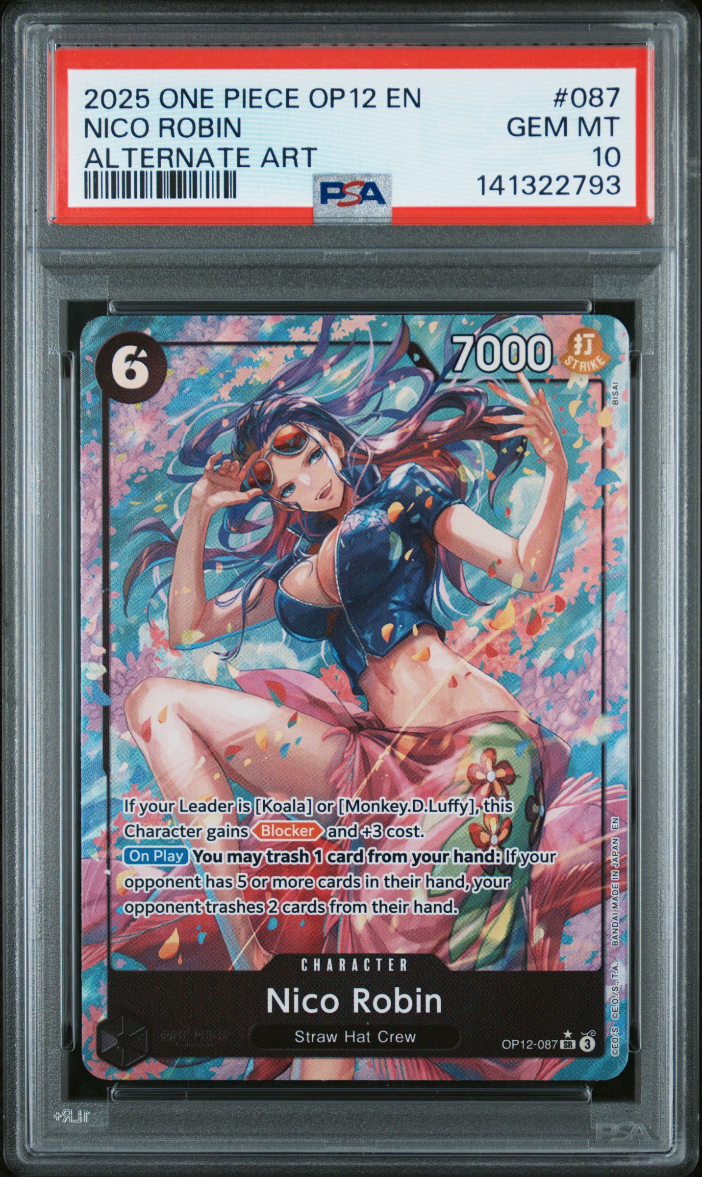2025 #087 Nico Robin PSA 10 One Piece OP12-Legacy of the Master