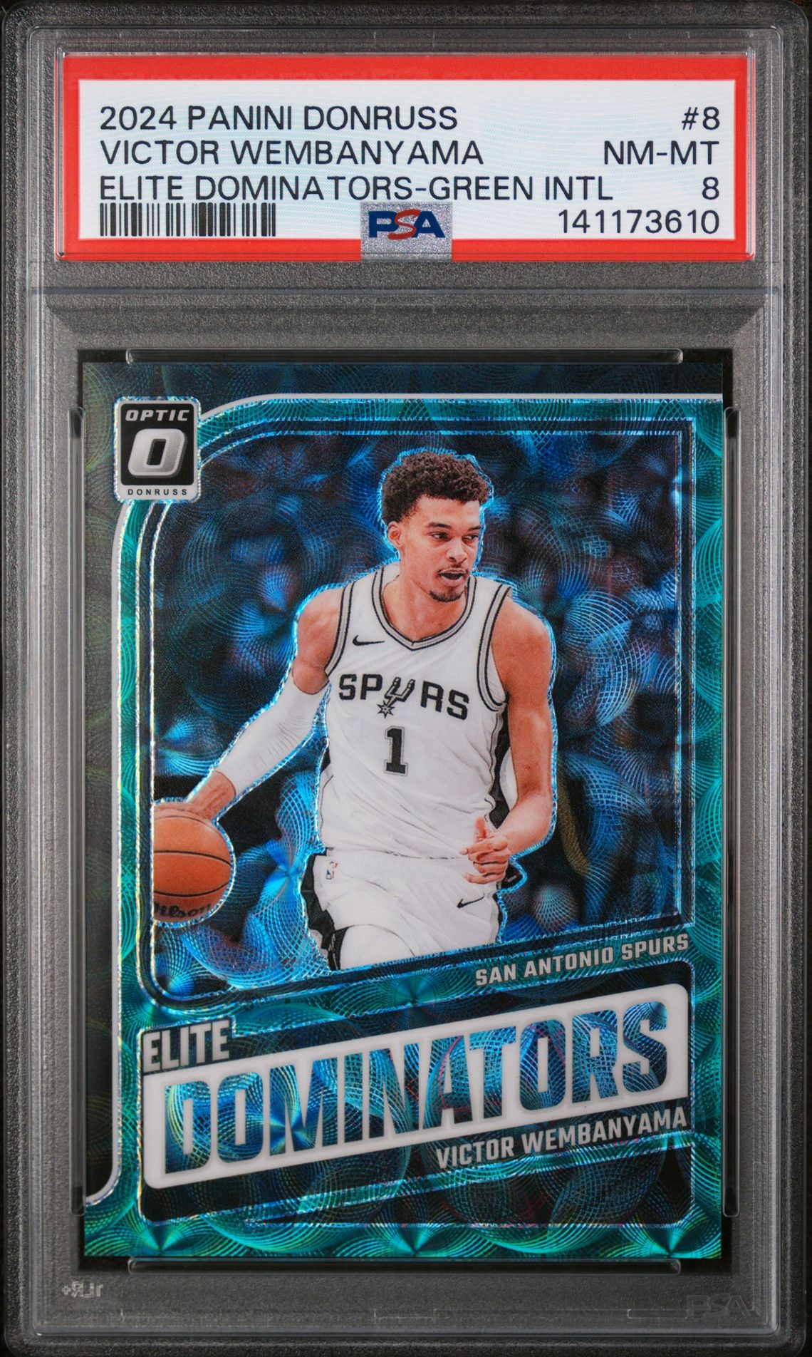 2024 Panini PANINI DONRUSS OPTIC ELITE DOMINATORS GREEN INTL #8 Victor Wembanyama front