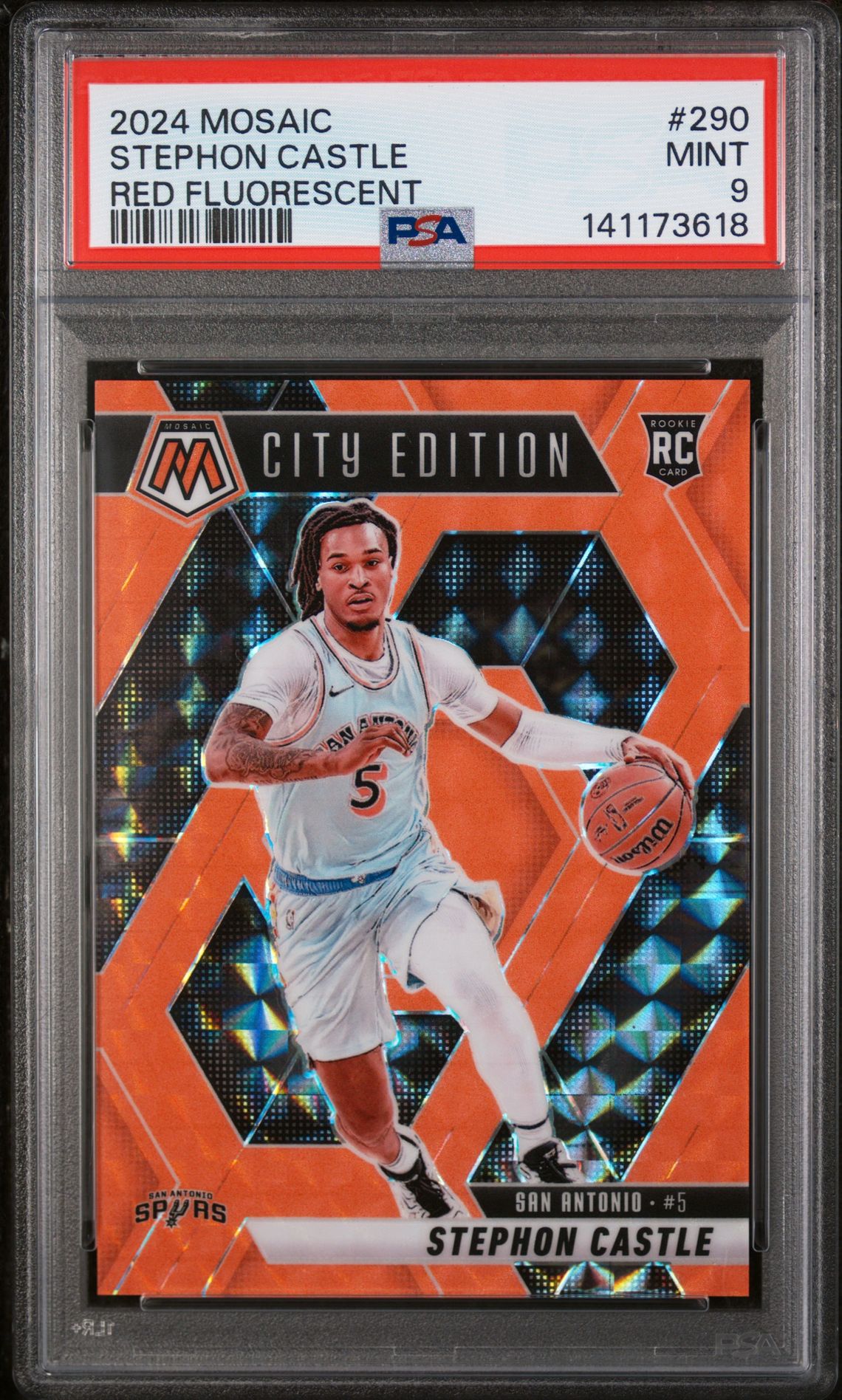 2024 Panini PANINI MOSAIC RED FLUORESCENT #290 Stephon Castle front