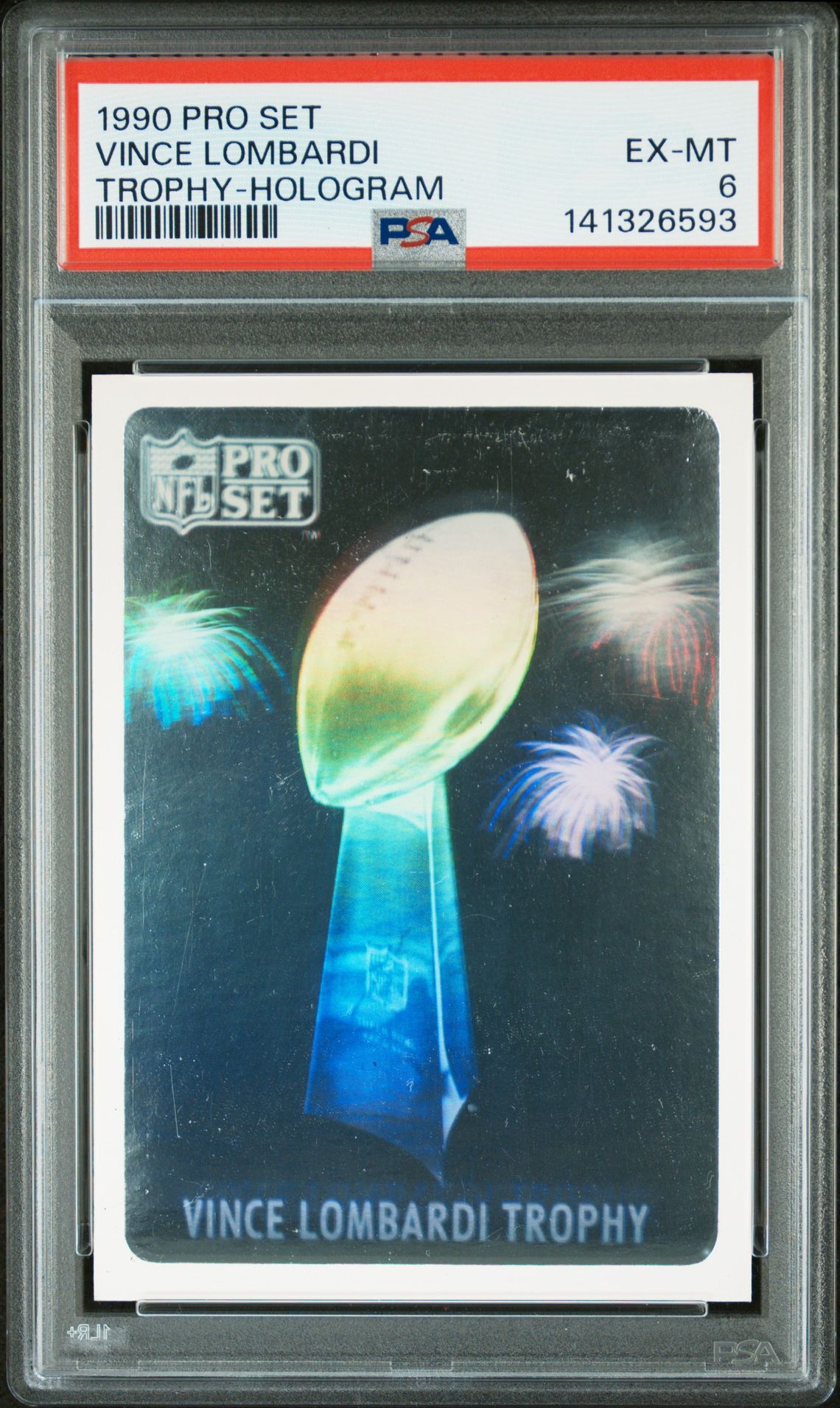 1990 Pro Set TROPHY-HOLOGRAM Vince Lombardi front