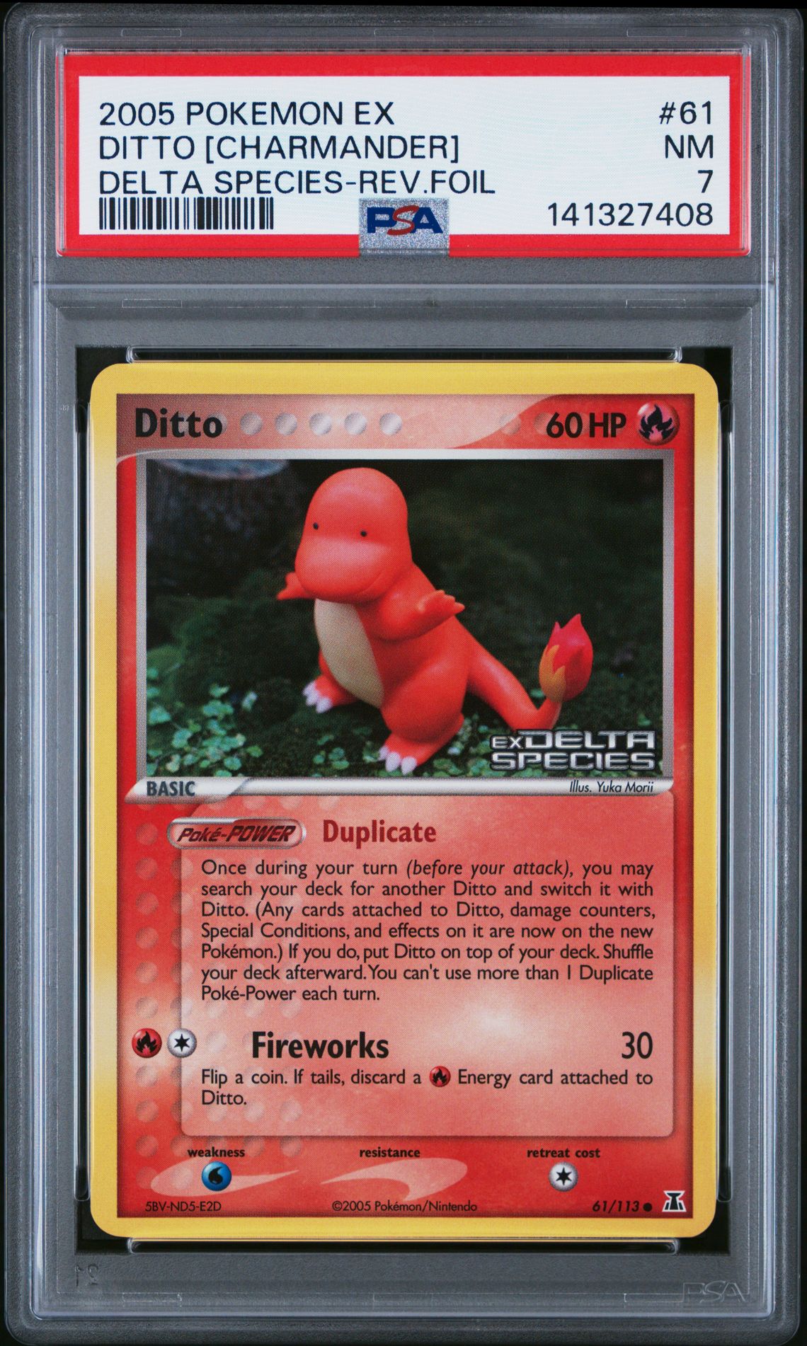 2005 Pokemon POKEMON EX DELTA SPECIES REV.FOIL #61 Ditto [Charmander] front