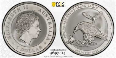 2018-P $1 Wedge-Tailed Eagle MS70