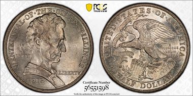 1918 50C Lincoln-Illinois MS64