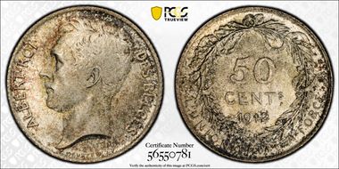 1912 50C KM-70 DES BELGES MS65