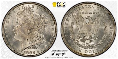 1882 $1 MS64