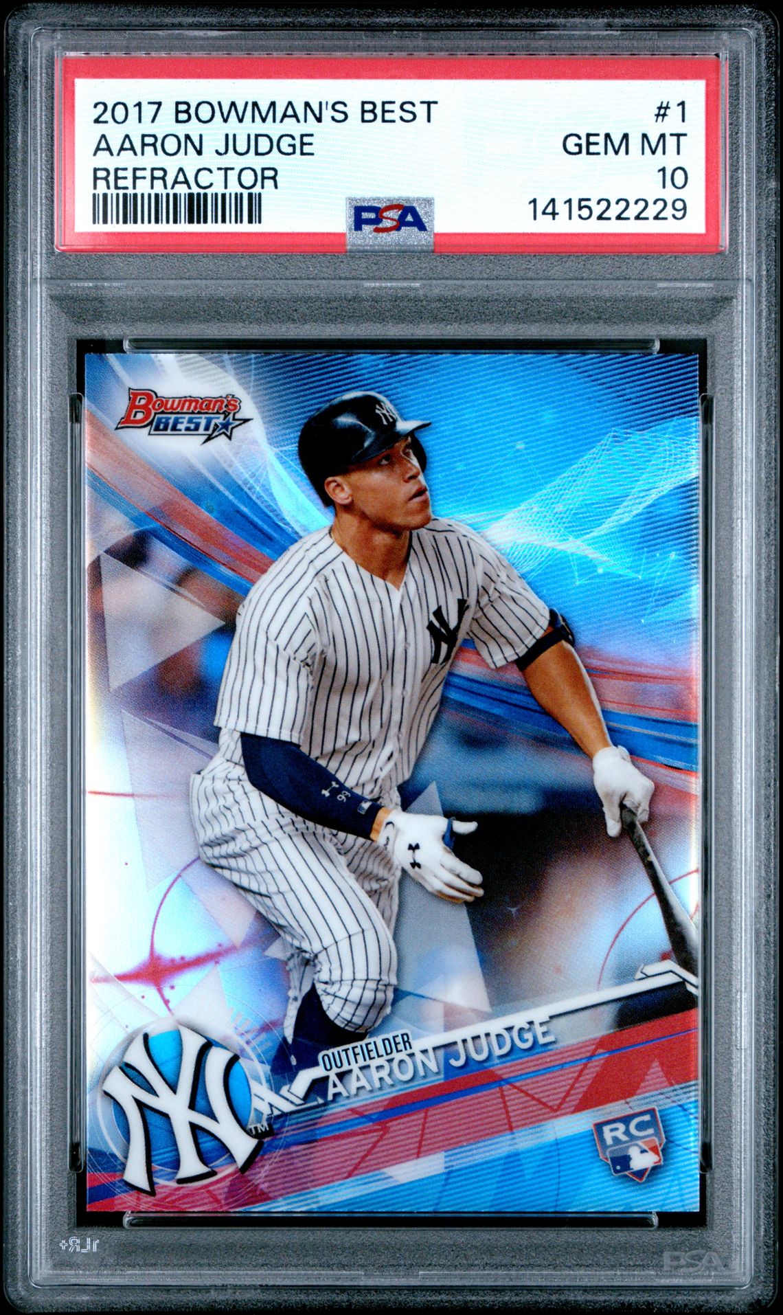 2017 Bowman BOWMAN'S BEST REFRACTOR #1 Aaron Judge front