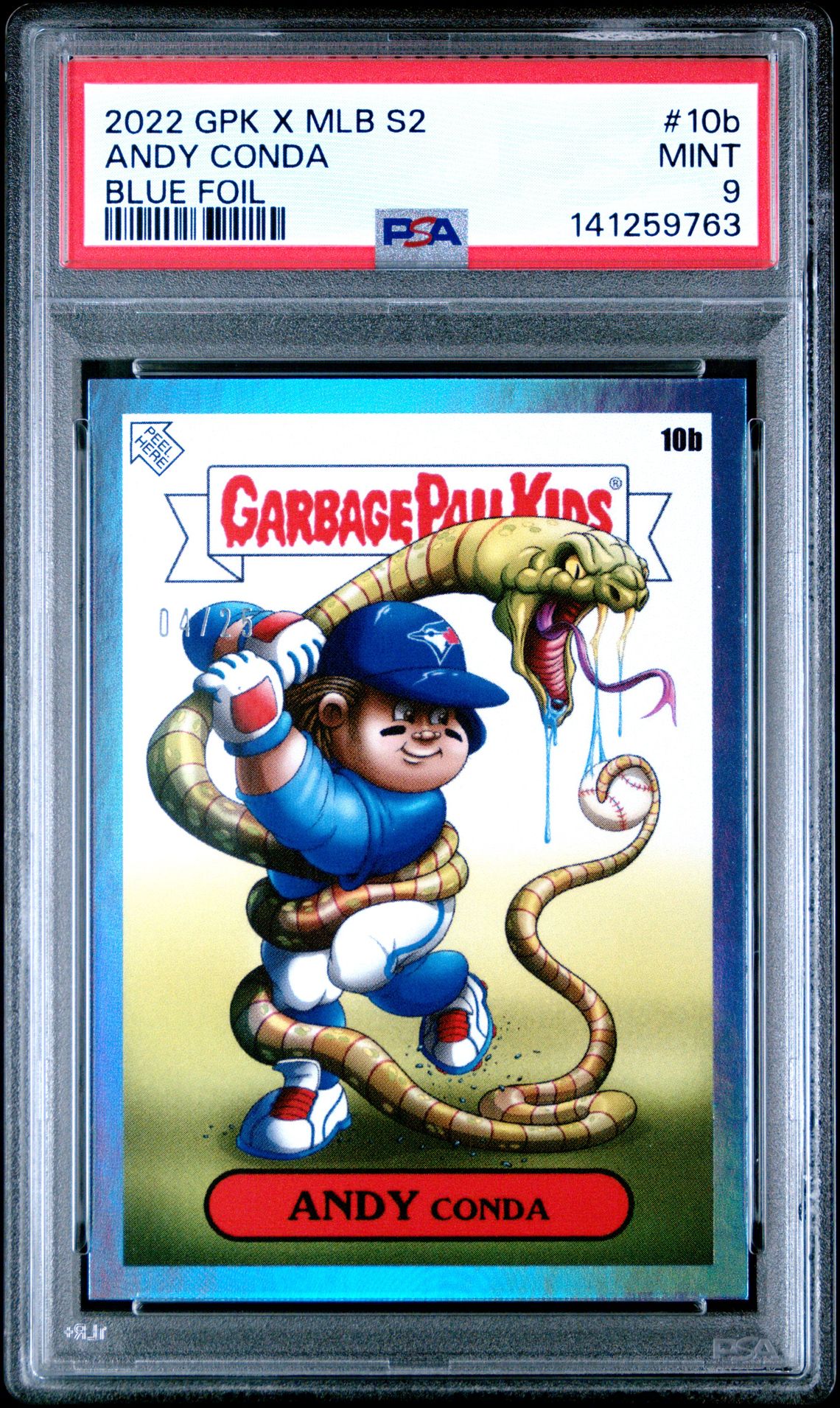 2022 Topps TOPPS GARBAGE PAIL KIDS GPK X MLB SERIES 2 ALEX PARDEE Blue #10B Andy Conda front