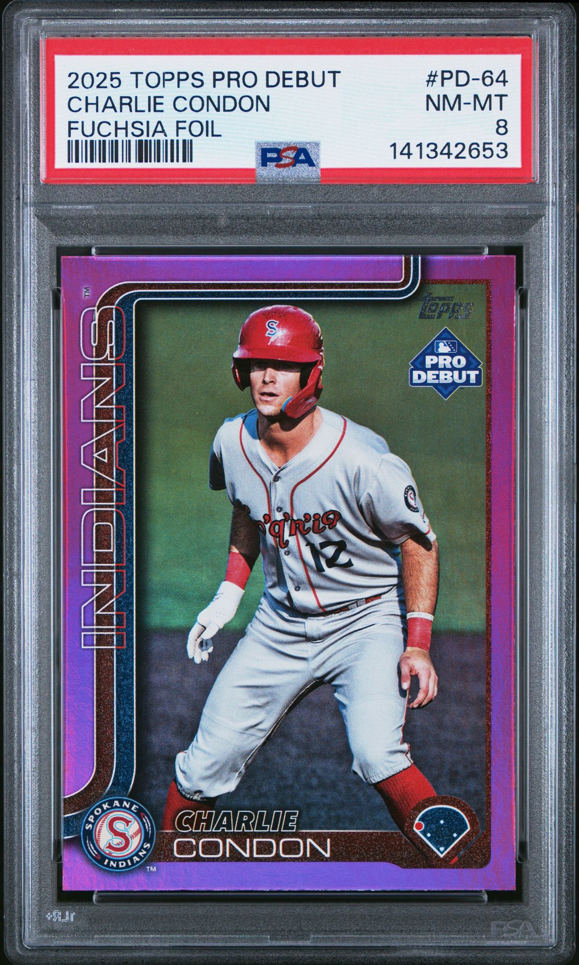 2025 Bowman TOPPS PRO DEBUT Refractor #64 Charlie Condon front