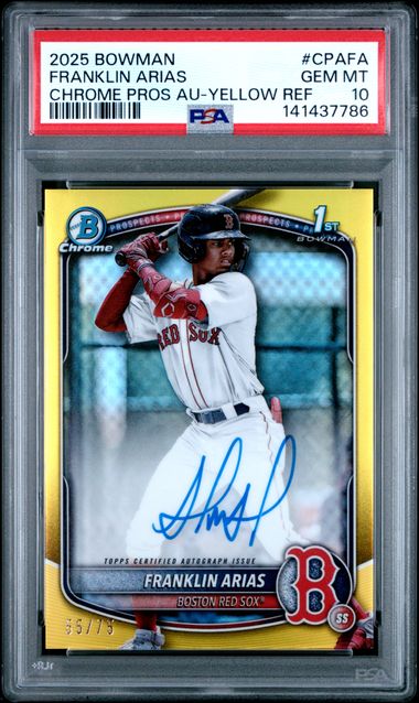 2025 Bowman BOWMAN CHROME PROSPECT AUTOGRAPHS Refractor #CPAFA Franklin Arias front