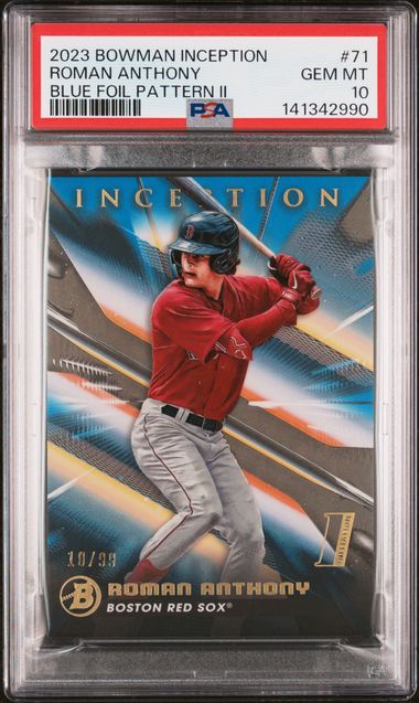 2023 Bowman BLUE FOIL PATTERN II #71 Roman Anthony front