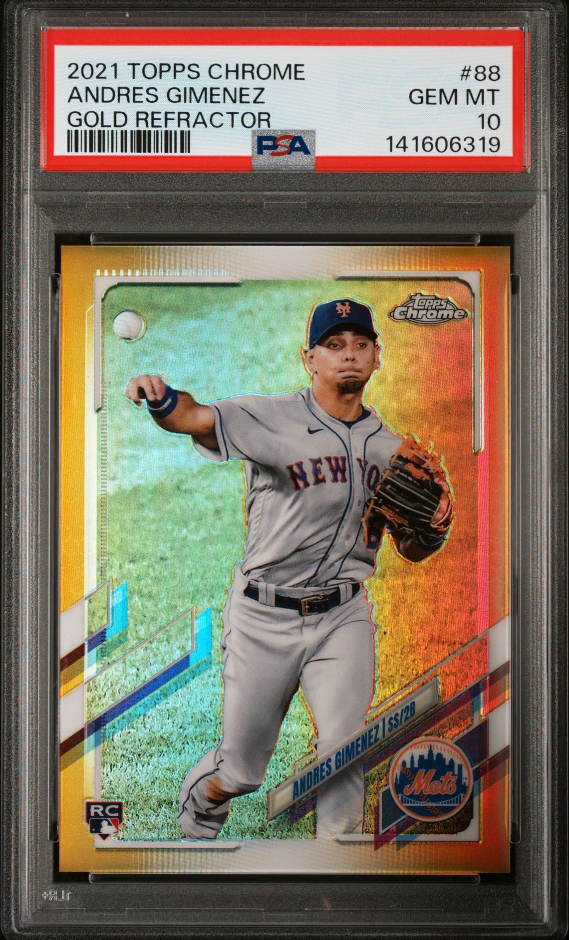2021 Topps TOPPS CHROME Gold Refractor #88 Andres Gimenez front