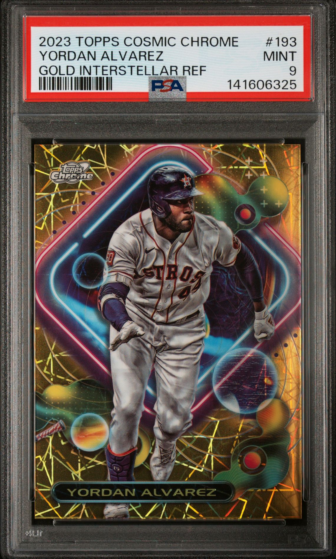 2023 Topps TOPPS COSMIC CHROME GOLD INTERSTELLAR REF #193 Yordan Alvarez front
