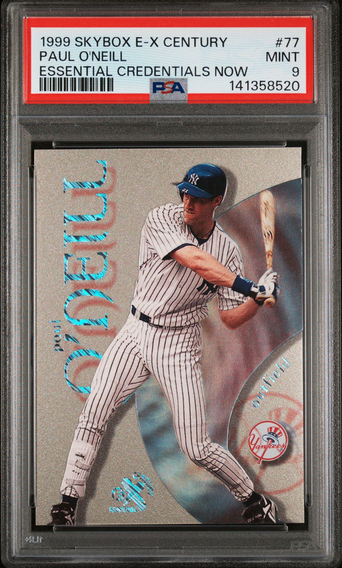 1999 SkyBox SKYBOX E-X CENTURY ESSENTIAL CREDENTIALS NOW #77 Paul O'Neill front