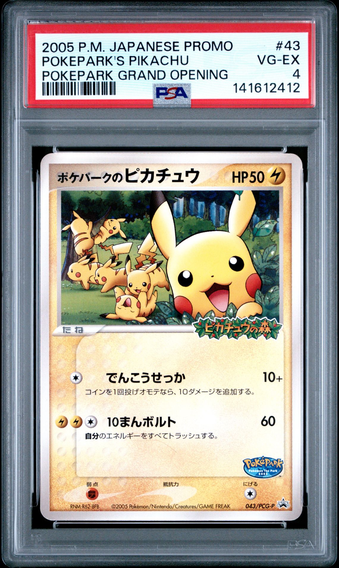 2005 Pokemon POKEMON JAPANESE PROMO POKEPARK GRAND OPENING #43 Pokepark's Pikachu front