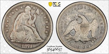 1871 $1 VF25