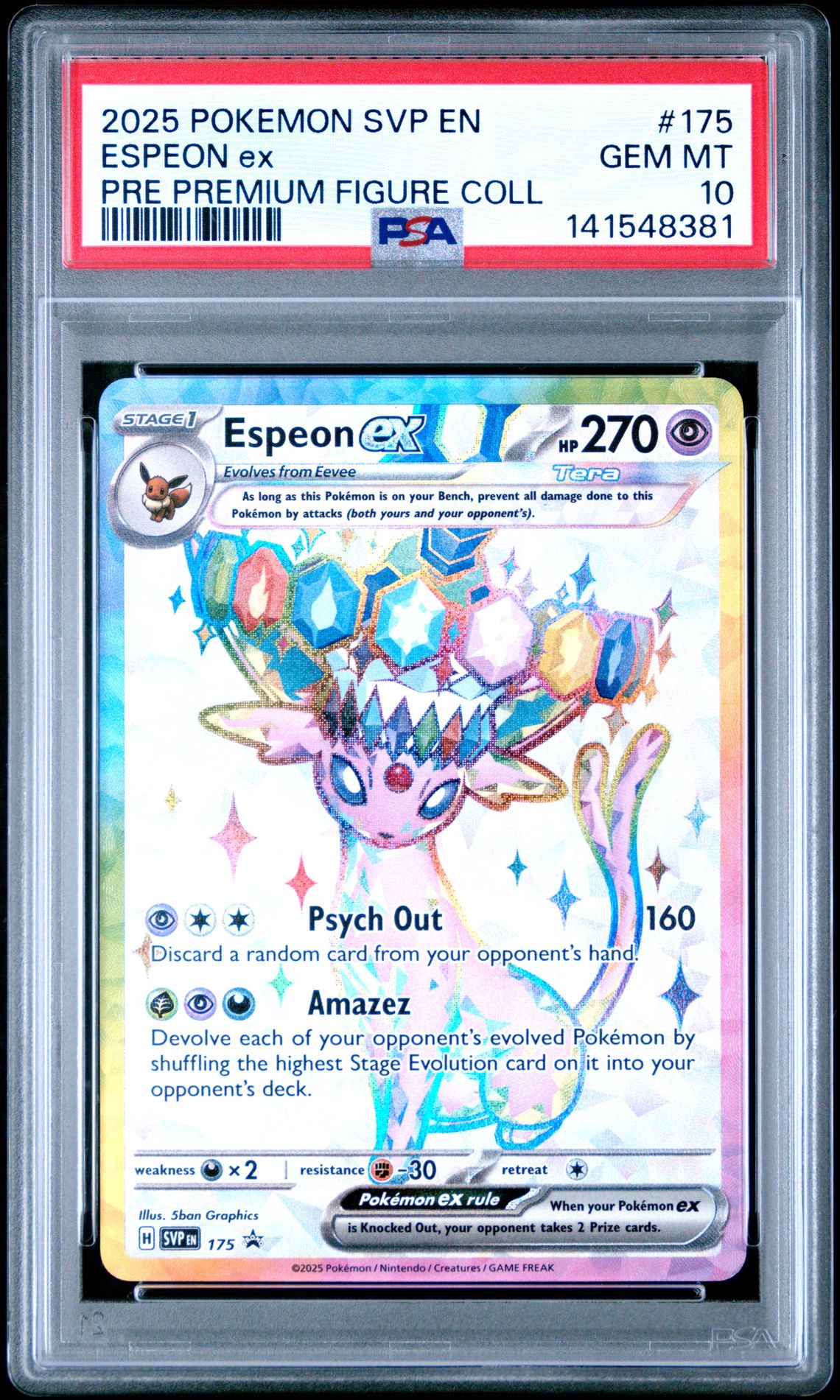 2025 Pokemon #175 Espeon Ex front