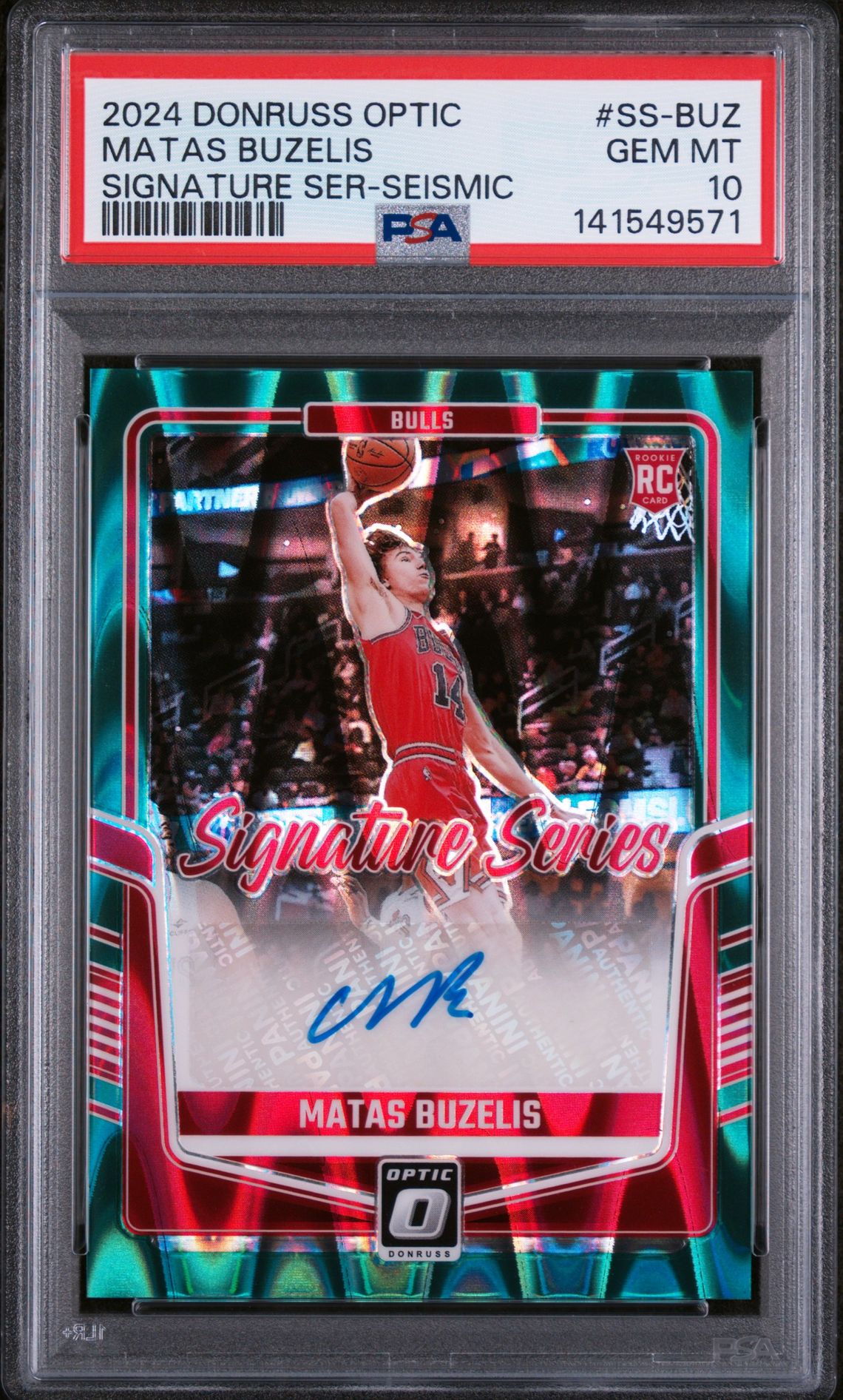 2024 Panini PANINI DONRUSS OPTIC SIGNATURE SERIES SEISMIC #SS-BUZ Matas Buzelis front