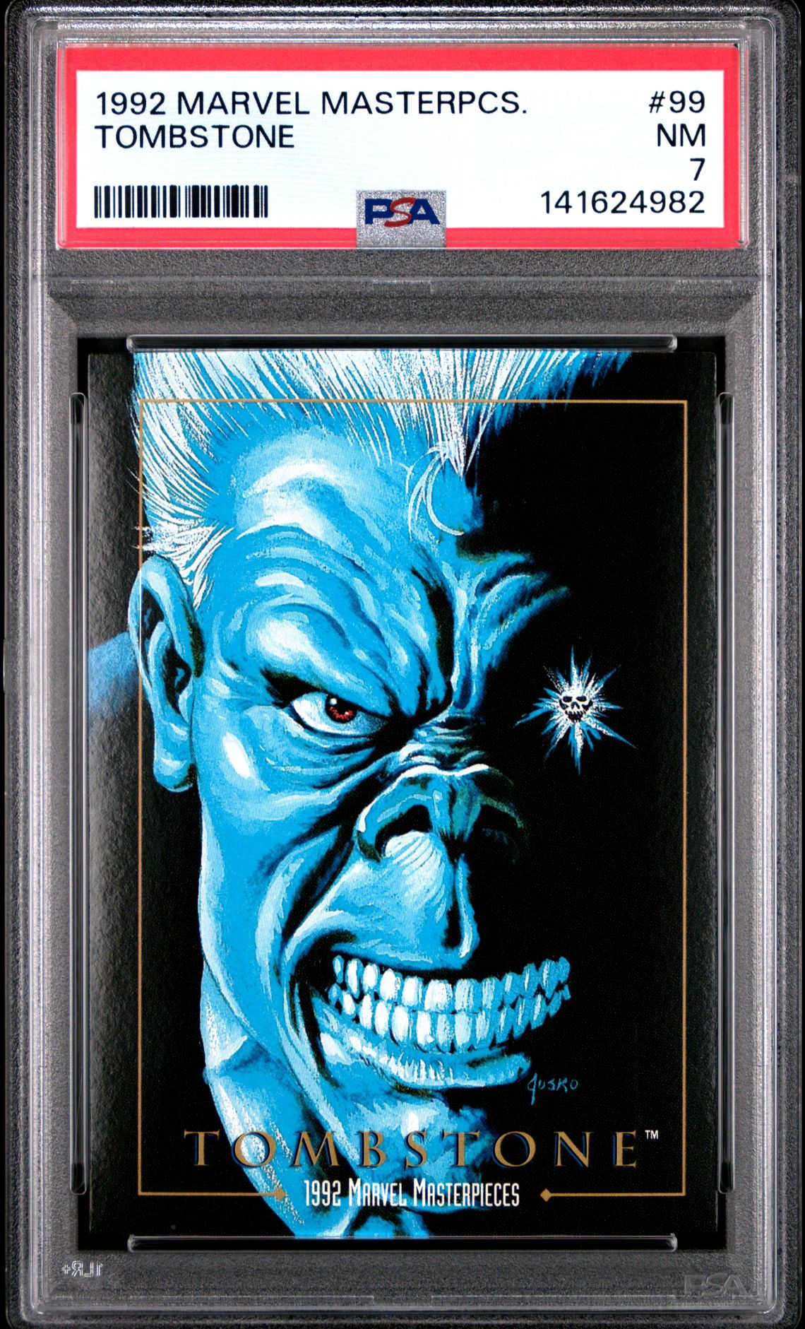 1992 Fleer MARVEL MASTERPIECES #99 Tombstone front