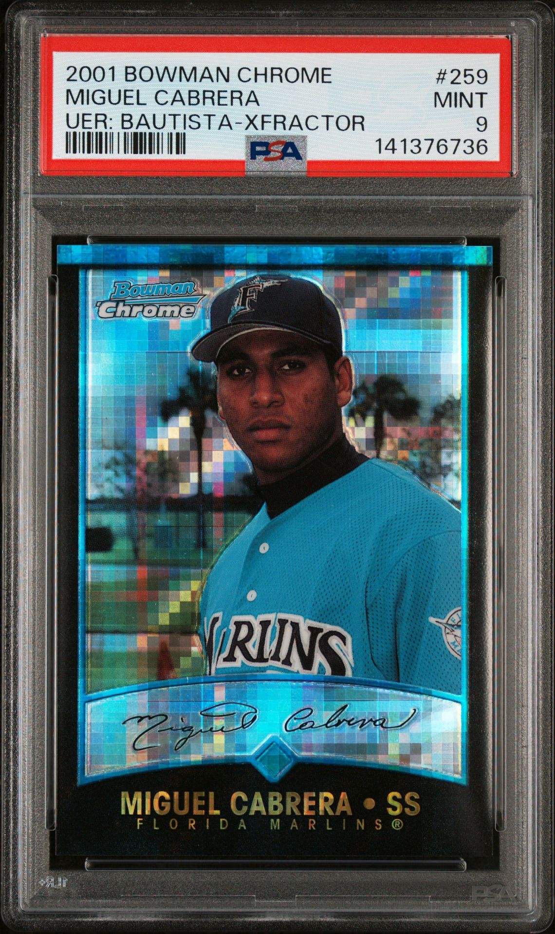 2001 Bowman Chrome BOWMAN CHROME UER: BAUTISTA-XFRACTOR #259 Miguel Cabrera front
