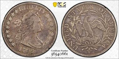 1796 50C 16 Stars VF25