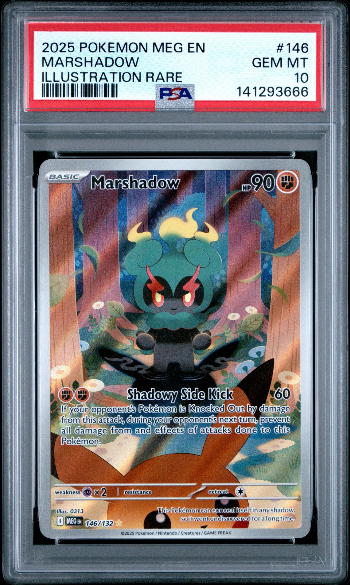 2025 Pokemon POKEMON MEG EN-MEGA EVOLUTION ILLUSTRATION RARE #146 Marshadow front